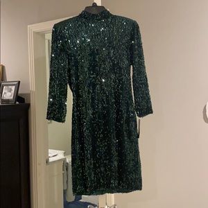 Donna Morgan. Green sparkle dress. Size 8